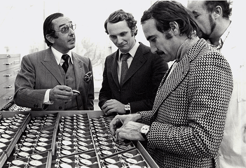 Zleva: Jack Heuer, Niki Lauda, Clay Regazzoni