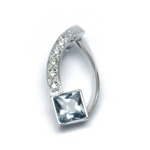 Přívěsek s diamanty a akvamarínem (Beryl) 28111