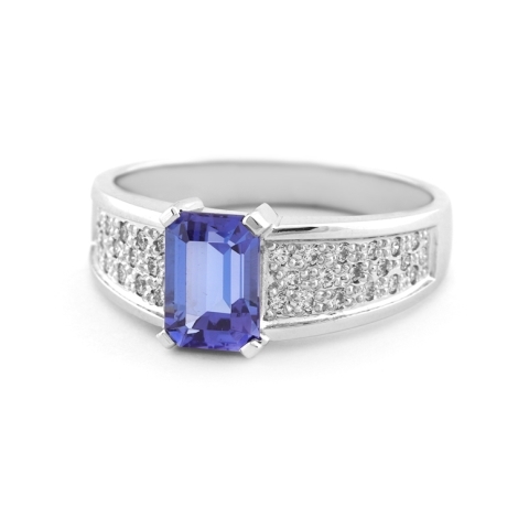 Prsten s diamanty a tanzanitem 32467