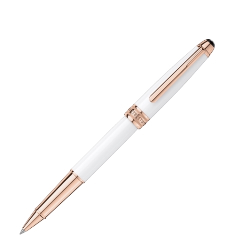 Rollerball Montblanc Meisterstück White Solitaire Red Gold Classique  113324