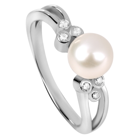 Stříbrný prsten s perlou SC312-011271701.01