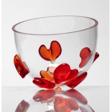 WITH LOVE -  valentýnská miska z kolekce uměleckého skla Bořka Šípka