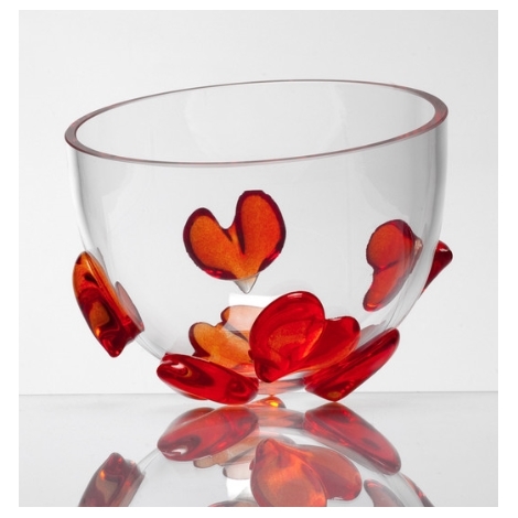 WITH LOVE -  valentýnská miska z kolekce uměleckého skla Bořka Šípka