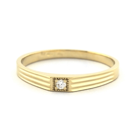 Zlatý prsten s diamantem 35246